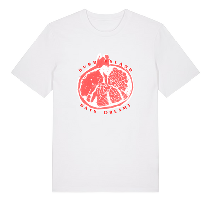 Days Dreamt 12'' Vinyl + Burr Island Logo Tee - White / Red + I'll Pick One By the River - Tea Towel